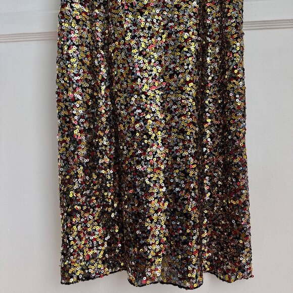 Free People Intimately Size M Multicolor Sequin Slip Dress Colorful Party - Picture 4 of 12